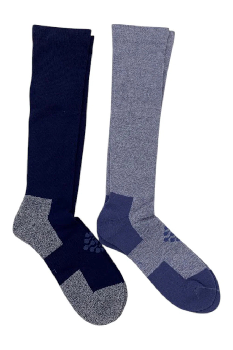 TrueEnergy Women's 2pk Wide Over The Calf Socks Blue/Navy